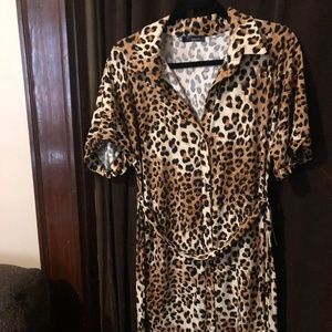 Leopard print Shirt dress